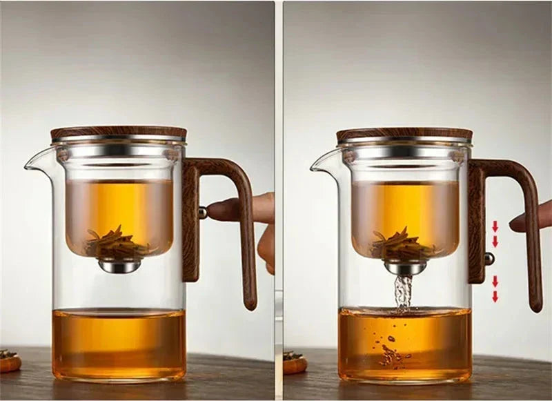 TeaFlow – Elegante Theepot met Eenvoudige Magnetische Watercontrole