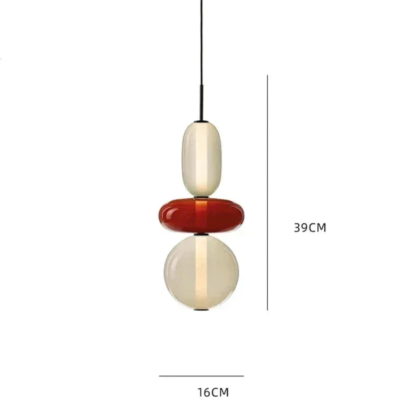 Hanglamp van gekandiseerd glas