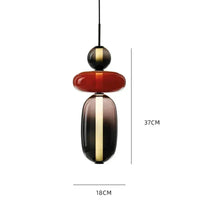 Hanglamp van gekandiseerd glas