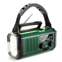 Multifunctionele Solar Radio | AM/FM-radio met zaklamp, kompas en handmatige stroomgenerator
