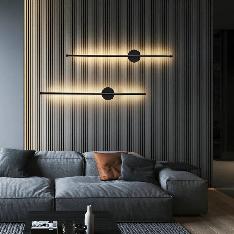 Moderne Zwarte Aluminium Wandlamp