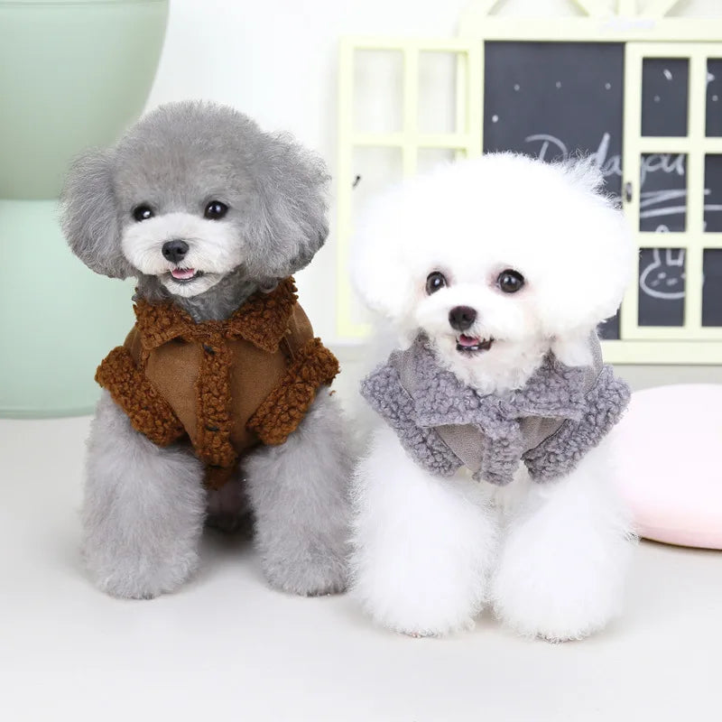 MajestiPup Luxe Winterjas voor Honden | Warme lamswollen fleece vacht voor kleine rassen zoals mopshonden en Yorkies