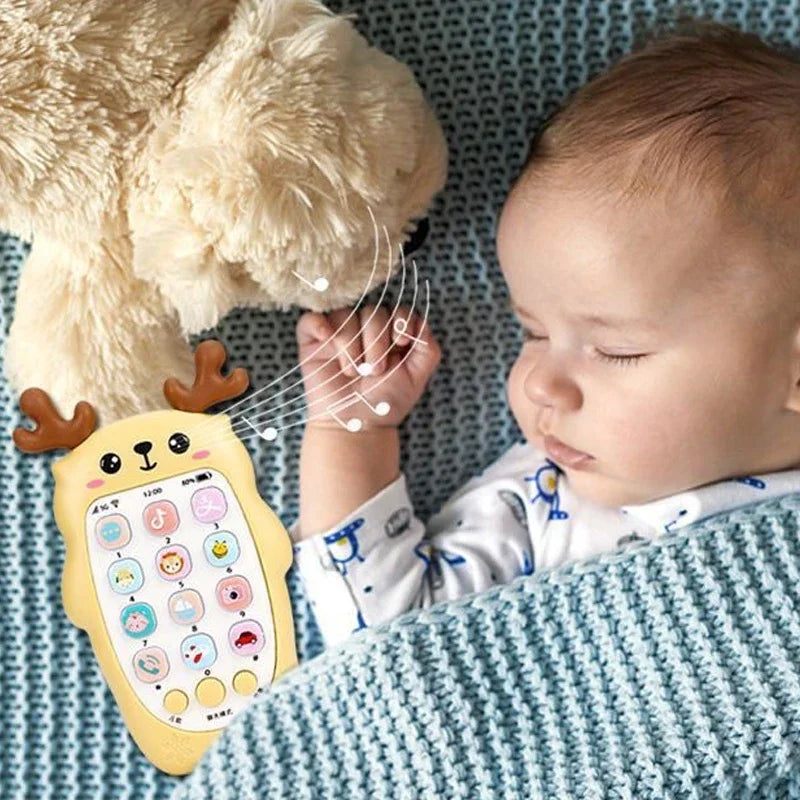 LuxeTots Bilingual Babytelefoon Speelgoed | Betrokken elektronische bijtring met muziek en stem voor vroege ontwikkeling en sensorisch leren