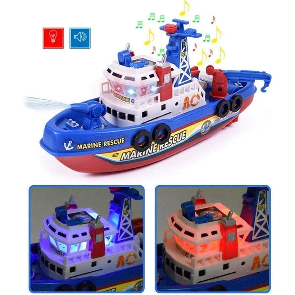 AquaLux Elite Marine Reddingsboot | Betrokken blusboot speelgoed met lichten en geluiden voor spannende wateravonturen voor kinderen