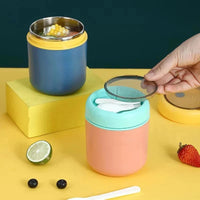 ThermoMea thermobekers RVS | 530 ml / 710 ml | Geïsoleerde soep- en lunchbeker | Lekvrij en duurzaam