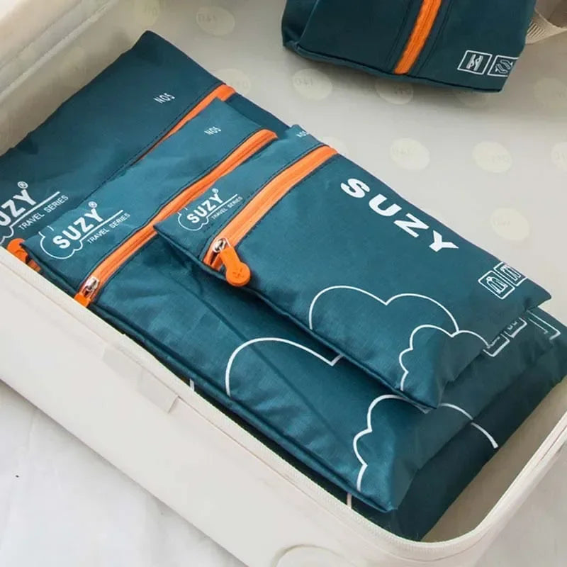 Packavio Reisorganizer Set 7-delig | Koffer-tassen voor kleding & schoenen | Ruimtebesparend & Waterafstotend