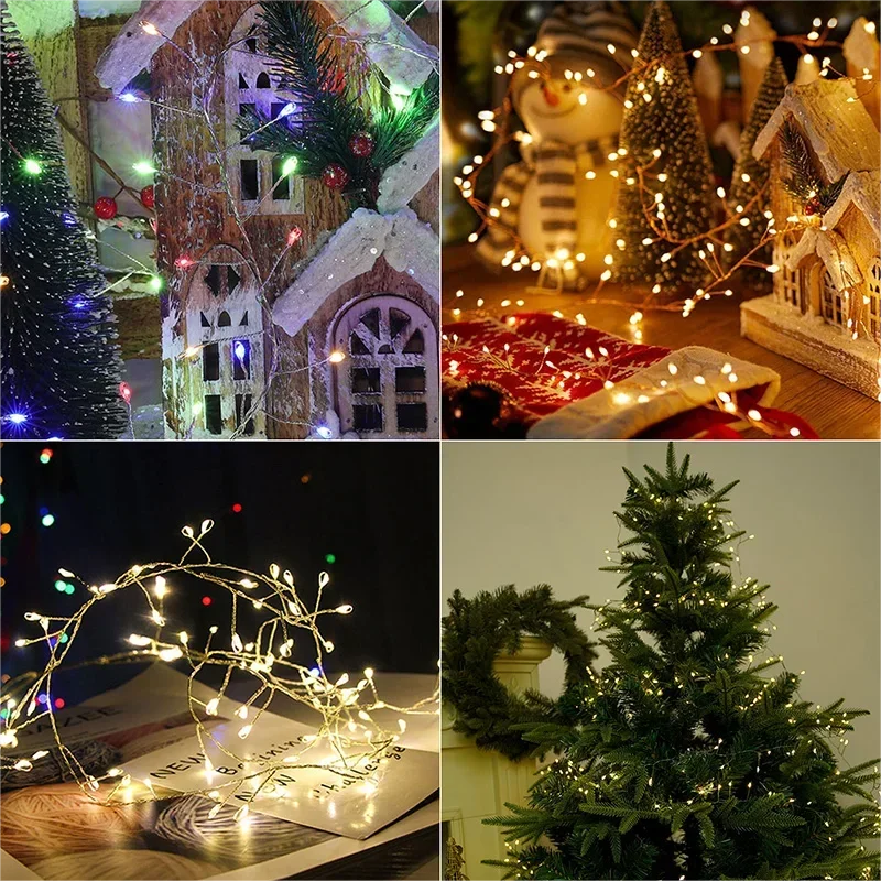 Cluster LED-Lichtslang Lumistra | Warmwit & Koudwit | 36 m Zilverdraad | Waterdicht IP44 | Voor Kerst, Bruiloft & Feest