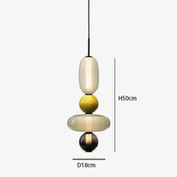Hanglamp van gekandiseerd glas