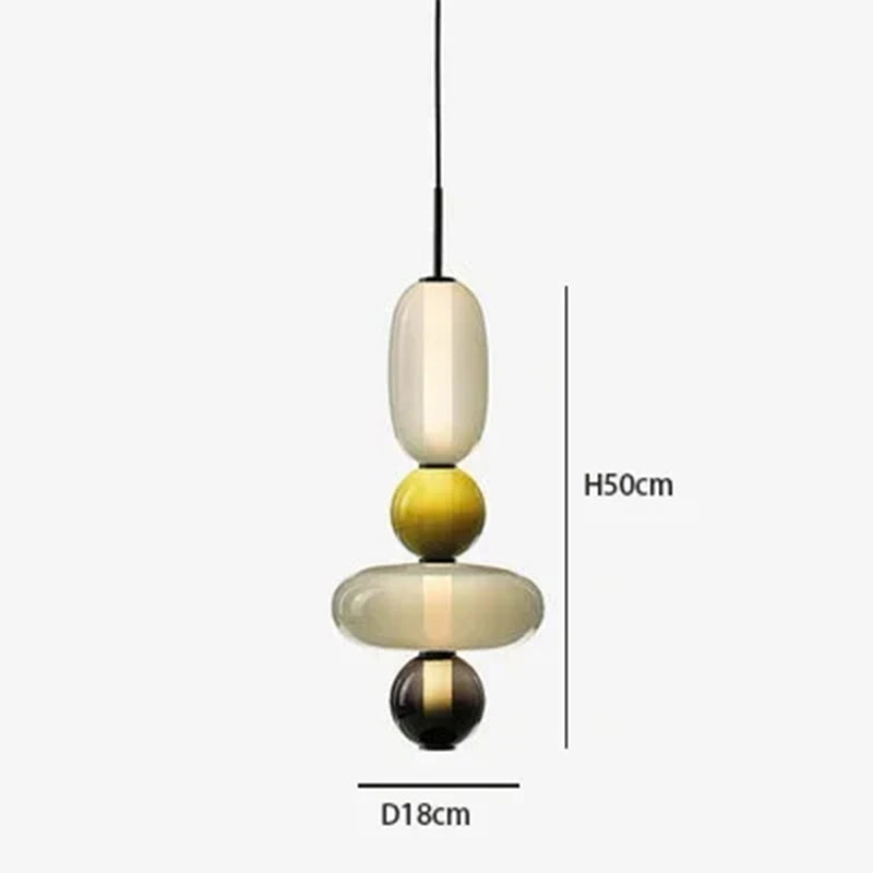 Hanglamp van gekandiseerd glas