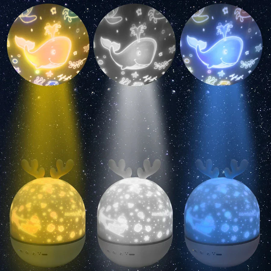 LED nachtlamp projector met afstandsbediening en muziek – lamp voor kinderen met sterren en timer