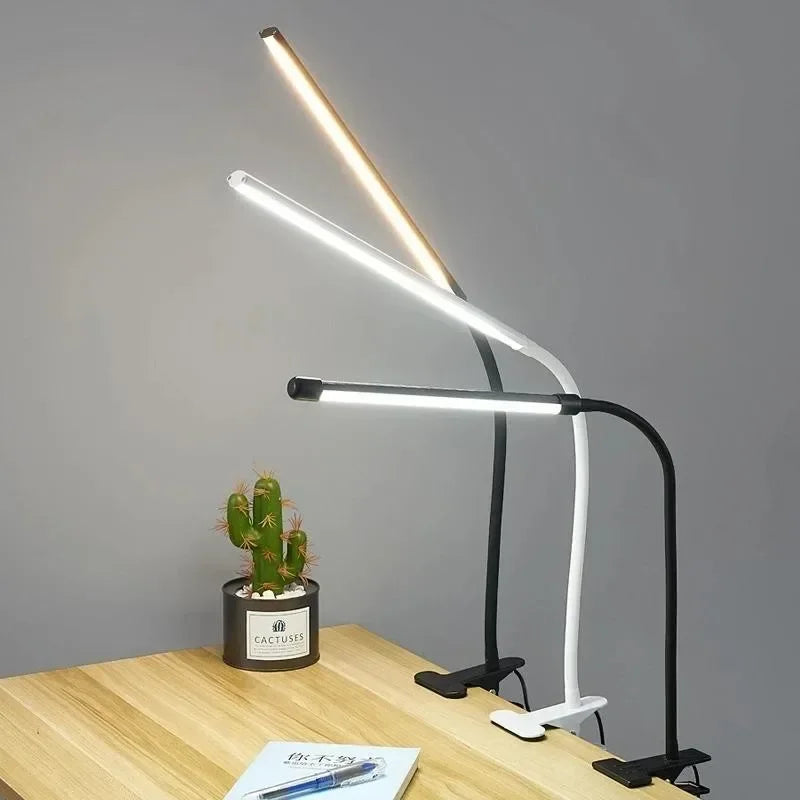 LED-Klemmleuchte LumaFlex | 3 Lichtkleuren & 10 Helligkeitsniveaus | USB-voeding | Flexibele Schwanenhals | Oogvriendelijk & Dimbaar