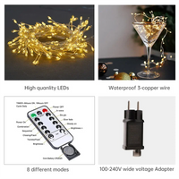 Cluster LED-Lichtslang Lumistra | Warmwit & Koudwit | 36 m Zilverdraad | Waterdicht IP44 | Voor Kerst, Bruiloft & Feest