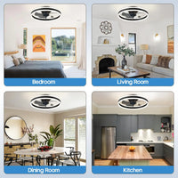 Avelion - Ronde Plafondventilator Met LED Lamp En Afstandsbediening