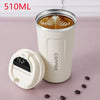 EliteBrew Luxe Thermos Koffiemok | 510ml roestvrijstalen tumbler met temperatuurweergave voor optimale drankbeleving en isolatie