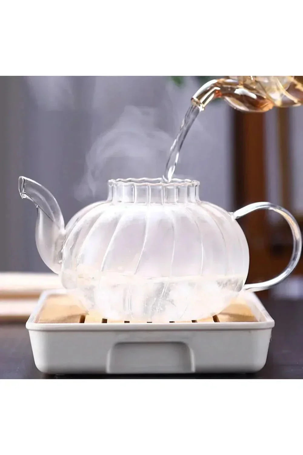 Glazen Theepot met Infuser en Deksel voor Losse Thee