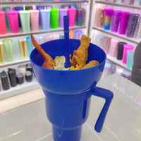 SipSnack Premium Drinkbeker | 2-in-1 beker voor snacks en drankjes, spat- en lekvrij, perfect voor onderwe