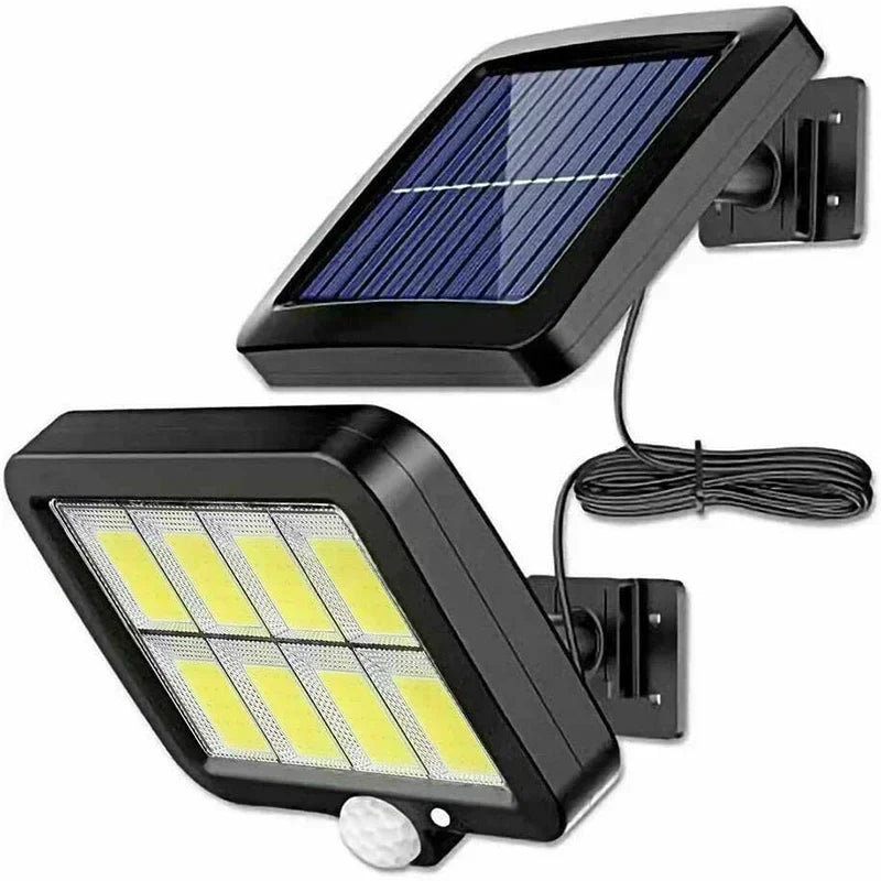 LuminaX Solar | 100 COB LED Solarlicht | IP65 | Bewegingssensor & 3 Modi | Draadloze Buitenverlichting