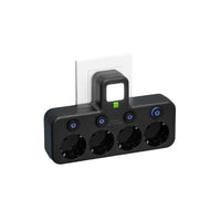 Brehn | Meervoudige stekkerdoos VOLTRIQ ProLine | 3–4 aansluitingen + 2× USB & 1× Type-C | 2500 W | Overspanningsbeveiliging & controle schakelaar