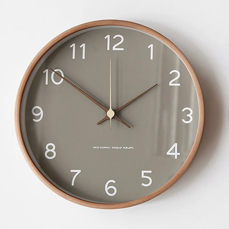 Skanto | Wandklok van hout en glas