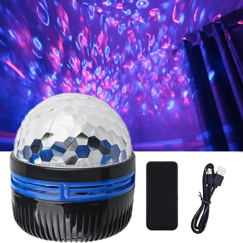 Polariva Noorderlicht Projector | Muzieksynchronisatie & Afstandsbediening | RGB Sfeerverlichting | USB Opladen | 7,8×7,8×8,7 cm