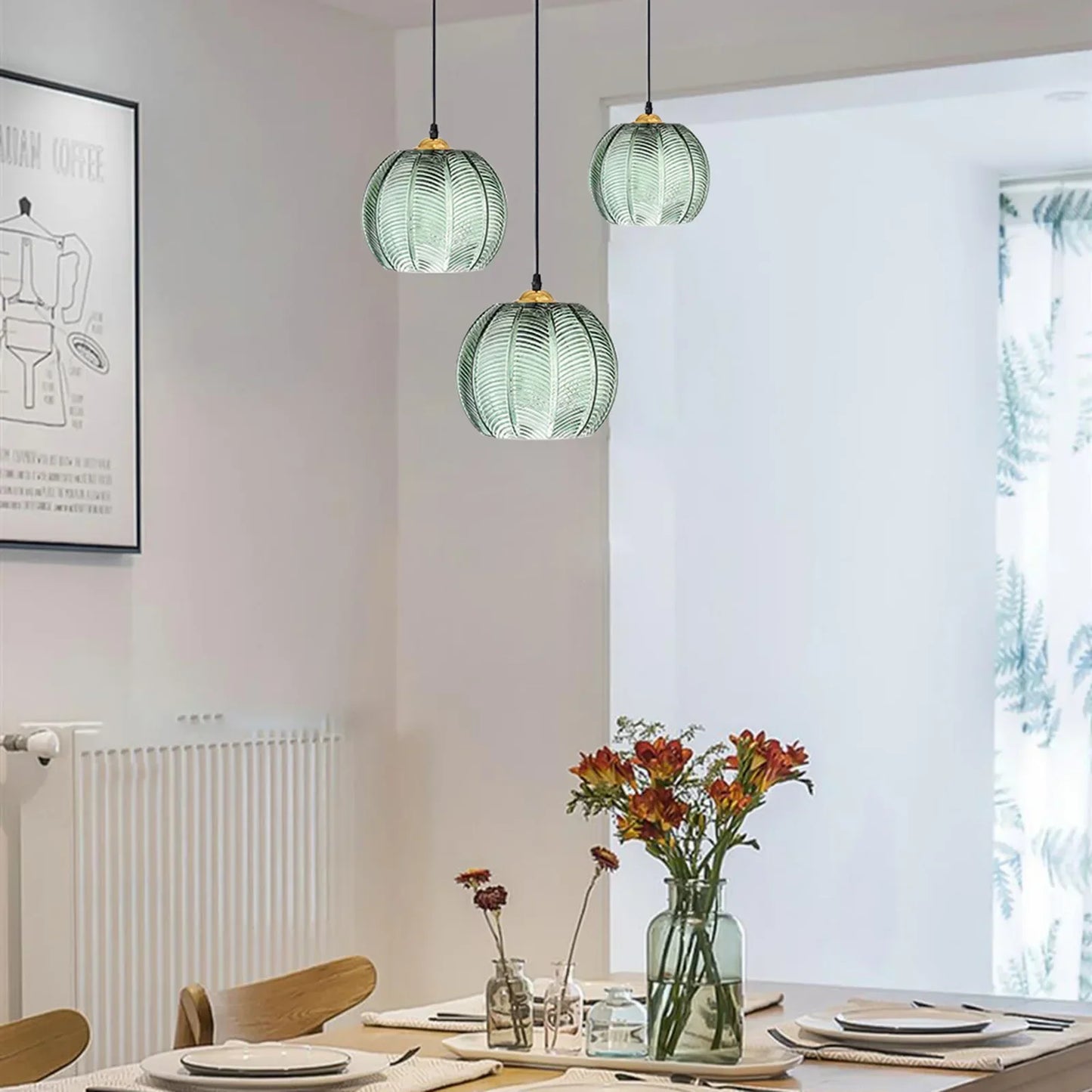 Hanglamp van Glas in de Vorm van een Bal