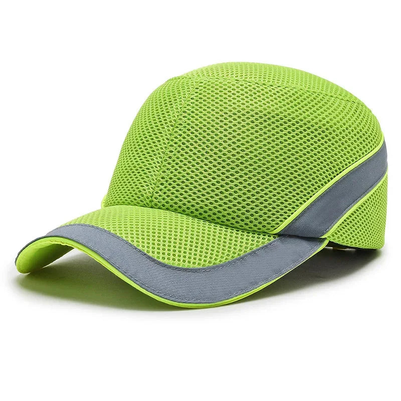 Rode Veiligheidsbumpcap - Helm met harde ABS binnenkern voor hoofdbeveiliging thuis, op het werk en in de fabriek