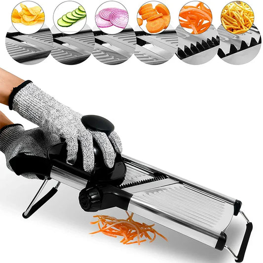 Groentesnijder SchnittProfi | Verstelbare Mandoline | Roestvrijstalen Bladen | Voor Aardappelen, Tomaten en meer
