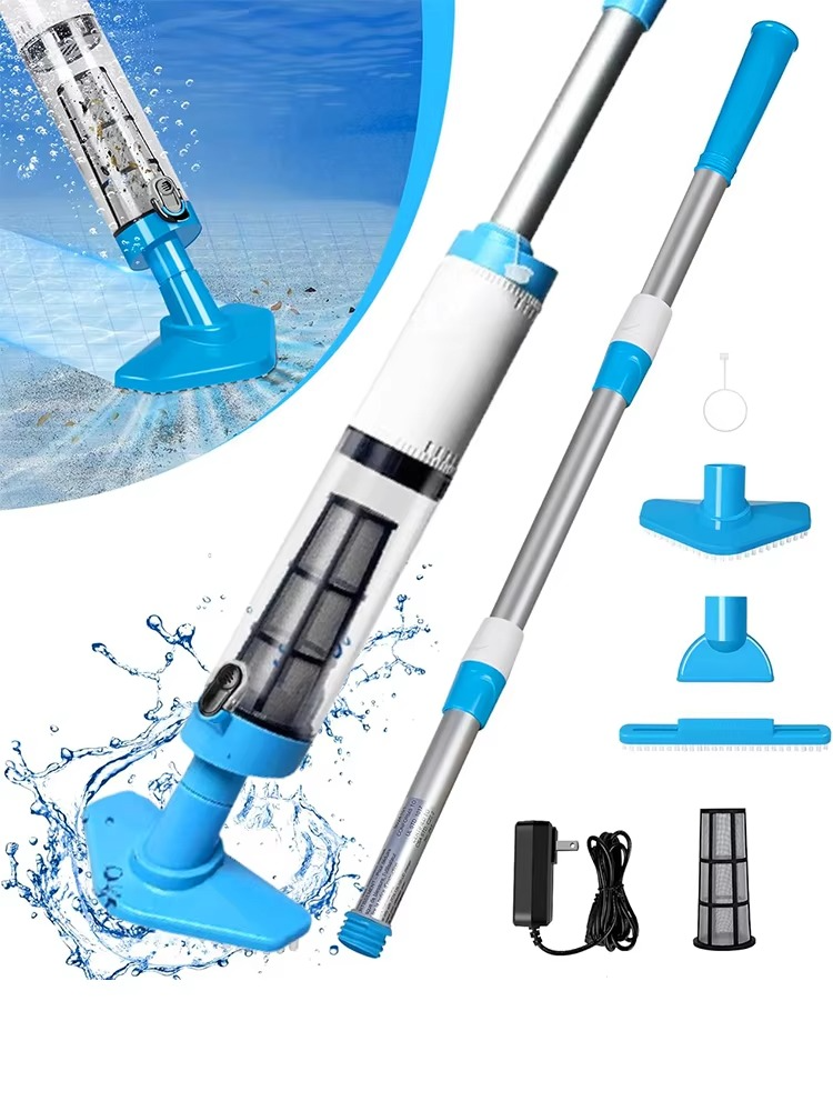 Draadloze, oplaadbare zwembadstofzuiger met 3-in-1 reinigingsfunctie