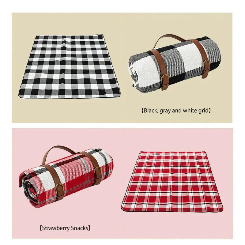 NovaPlaid | Waterdichte opvouwbare picknickdeken met draagriem | Brehn