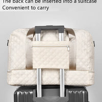 Raumio TravelFlex Lichte Reisetas met Ruitpatroon | Grote Sport- & Weekendtas met Schoenenvak & Vochtvak | Handbagagegeschikt & Opvouwbaar