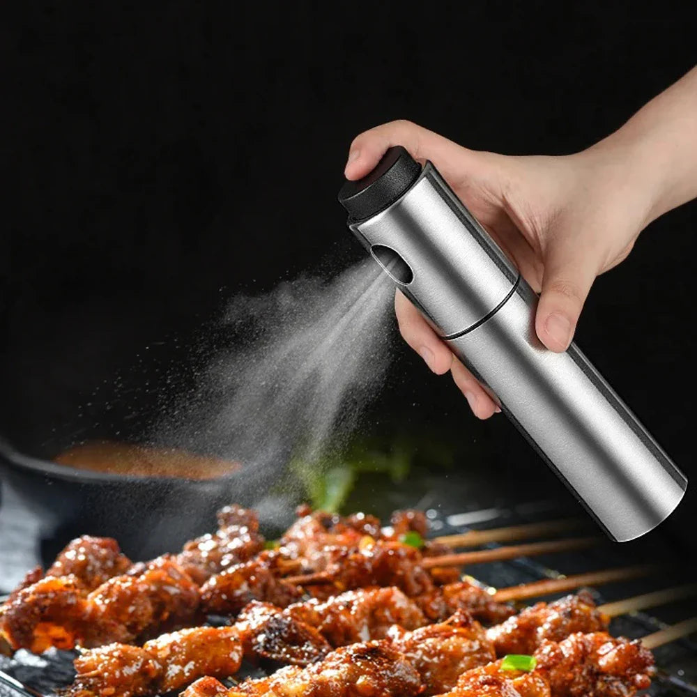 Olieverstuiver CULINARA FineMist | 100 ml roestvrijstalen spuitfles | Voor olie, azijn & BBQ | Navulbaar & nauwkeurig doseerbaar