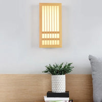 Japandi Houten Wandlamp LED Minimalistische Decoratieve Wandlamp