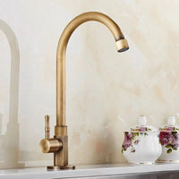 GoldenSwan Kraan – Antieke Zwanenhals Waterkraan van Messing voor de Keuken