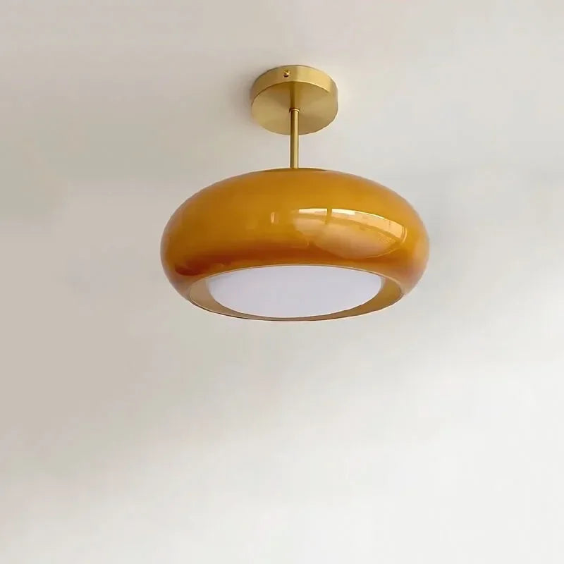 Elegante hanglamp met glazen kap