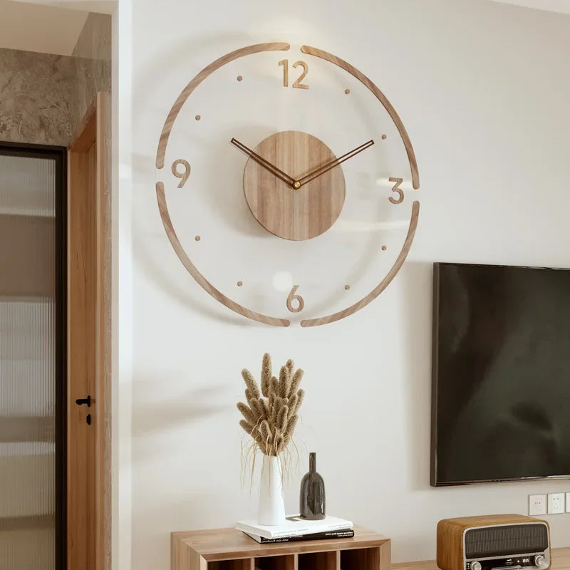 Skanto | Moderne wandklok van hout – Minimalistisch en elegant design voor de woonkamer