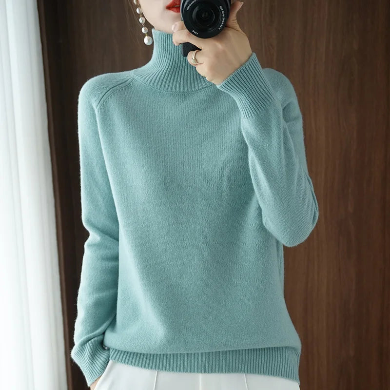 LuxeMerino Classic Mock Neck Sweater | Exquise merinowollen pullover voor ultieme warmte en zachtheid deze herfst en winter