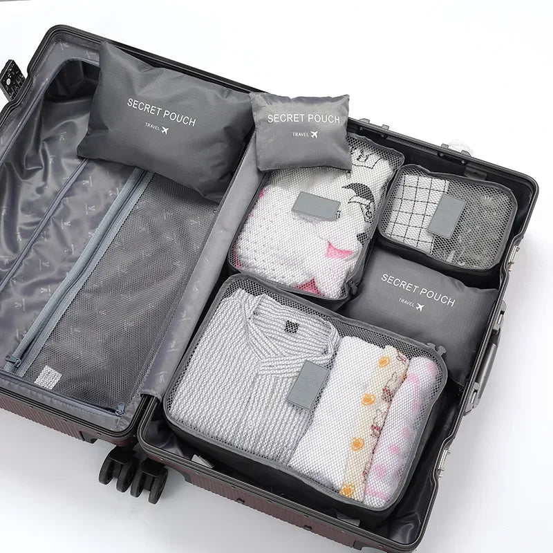 ReiseLina Kofferorganizer Set | 6-delig | Waterdicht & Ruimtebesparend | Van Oxford-Stof