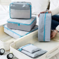 Packavio Reisorganizer Set 7-delig | Koffer-tassen voor kleding & schoenen | Ruimtebesparend & Waterafstotend