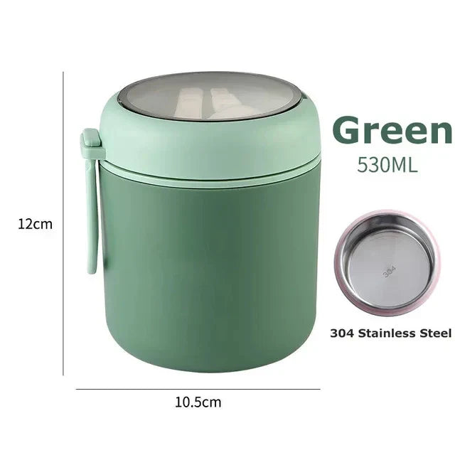 ThermoMea thermobekers RVS | 530 ml / 710 ml | Geïsoleerde soep- en lunchbeker | Lekvrij en duurzaam