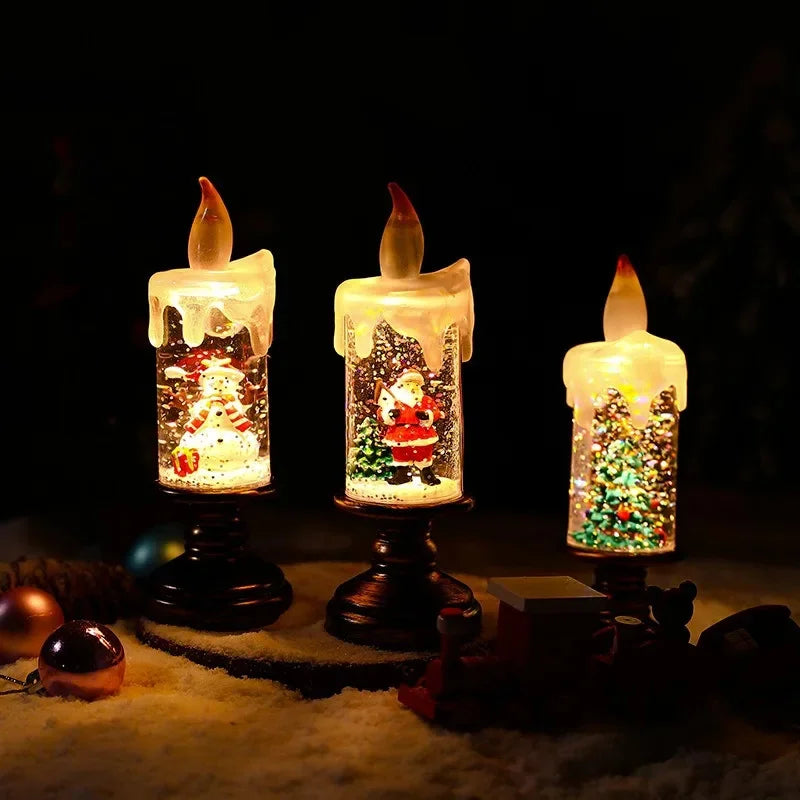 Sneeuwval Kristal Kerstkaarslicht