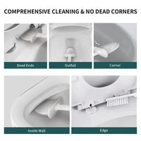 Toiletborstel HygieBrush DuoClean | 2-in-1 Siliconen WC-borstelset met wandhouder | Antibacterieel & ruimtebesparend