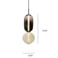 Hanglamp van gekandiseerd glas