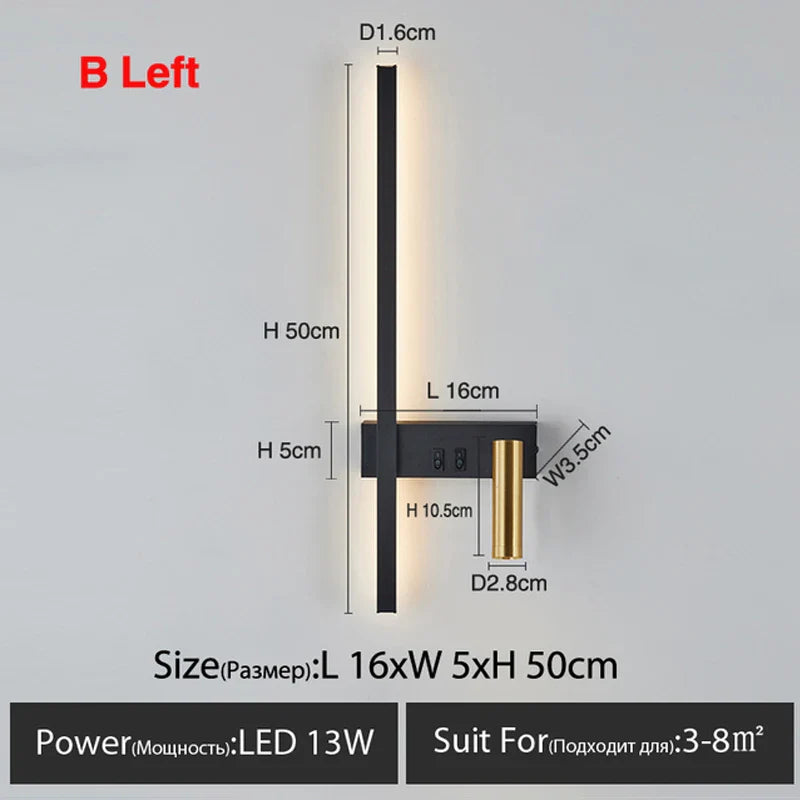 Noordse LED Wandlamp