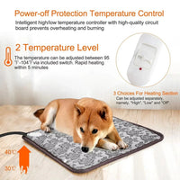 Verwarmingsmat voor Dieren PawTherm | Temperatuurcontrole & Timer | Waterdicht & Veilig | Voor Honden & Katten