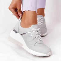 LuxeStride Elegance Sneakers | Comfortabele dames sneakers met ingebouwde hak voor wandelingen in de buitenlucht, beschikbaar in plus maten 35-43