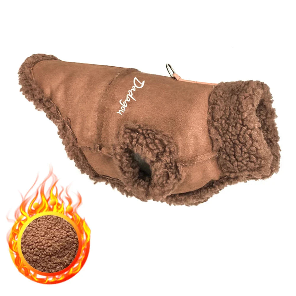 MajestiPup Luxe Winterjas voor Honden | Warme lamswollen fleece vacht voor kleine rassen zoals mopshonden en Yorkies