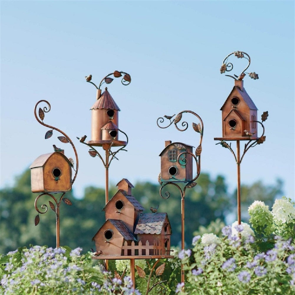 Talart – Metaal Kunst Vogelhuis Tuinsteker