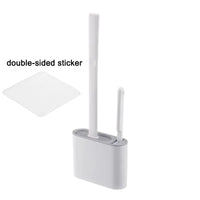Toiletborstel HygieBrush DuoClean | 2-in-1 Siliconen WC-borstelset met wandhouder | Antibacterieel & ruimtebesparend