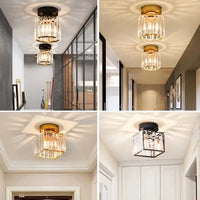 Moderne Kristallen Plafondlamp Glam Flush Mount Glazen Lamp