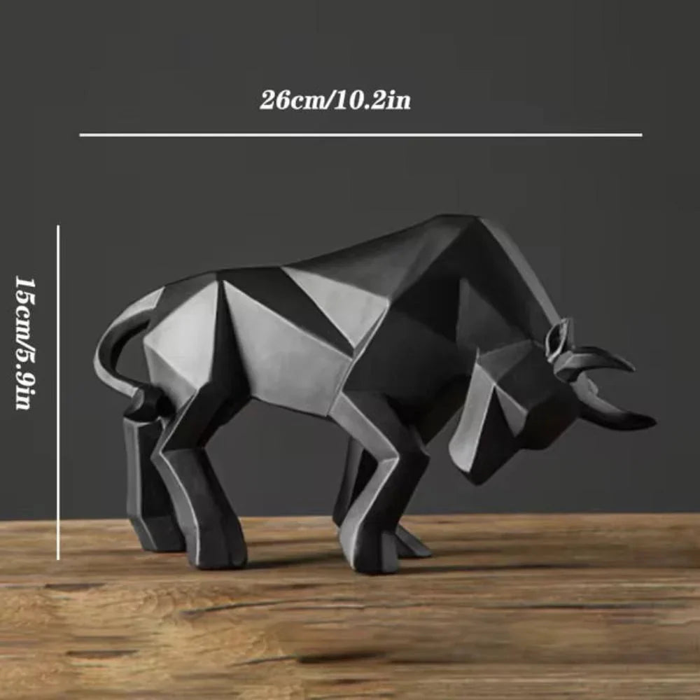 Moderne Geometrische Stier Beeld voor Woonkamer, Bureau en Interieurdecoratie